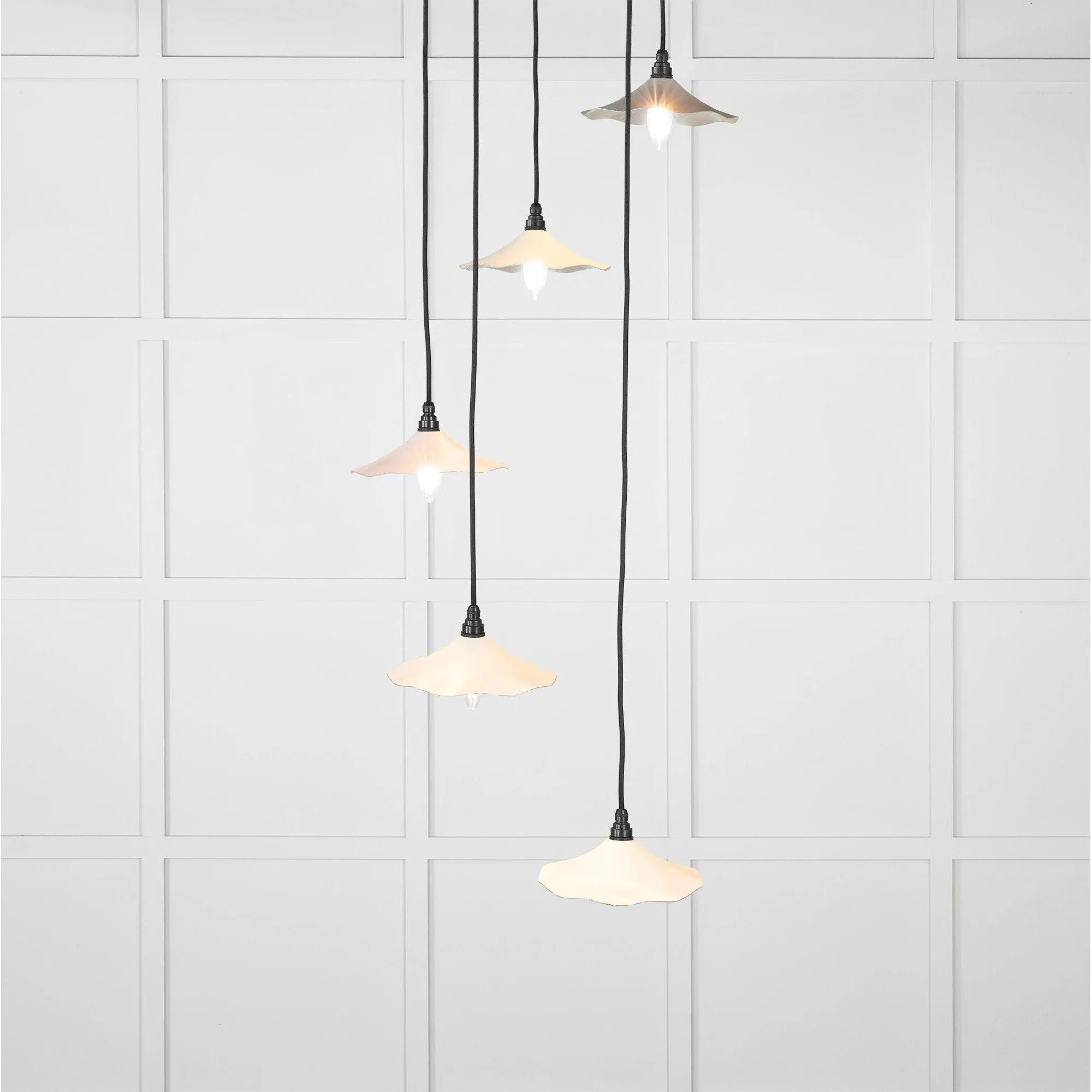 Smooth Nickel Flora Cluster Pendant in Teasel | From The Anvil
