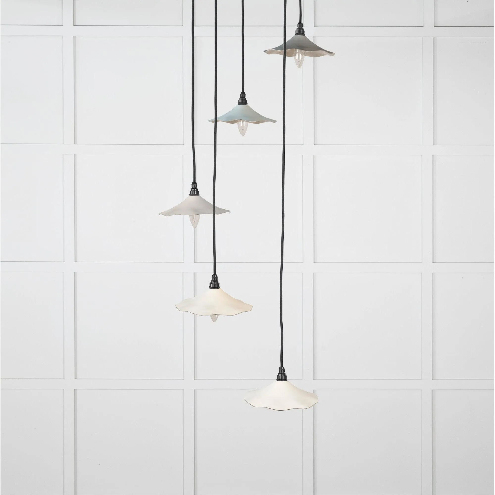 Smooth Nickel Flora Cluster Pendant in Teasel | From The Anvil