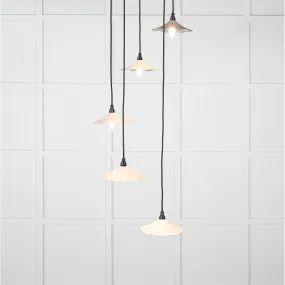 Smooth Nickel Flora Cluster Pendant in Teasel | From The Anvil