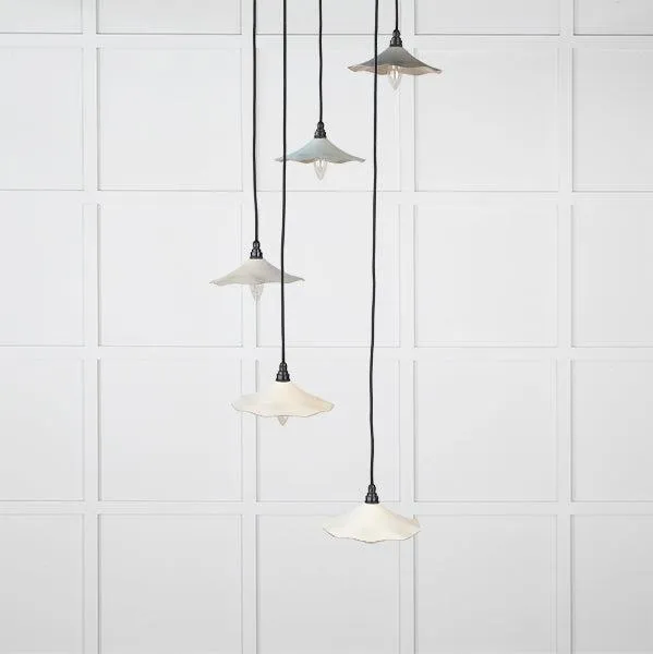 Smooth Nickel Flora Cluster Pendant in Teasel | From The Anvil