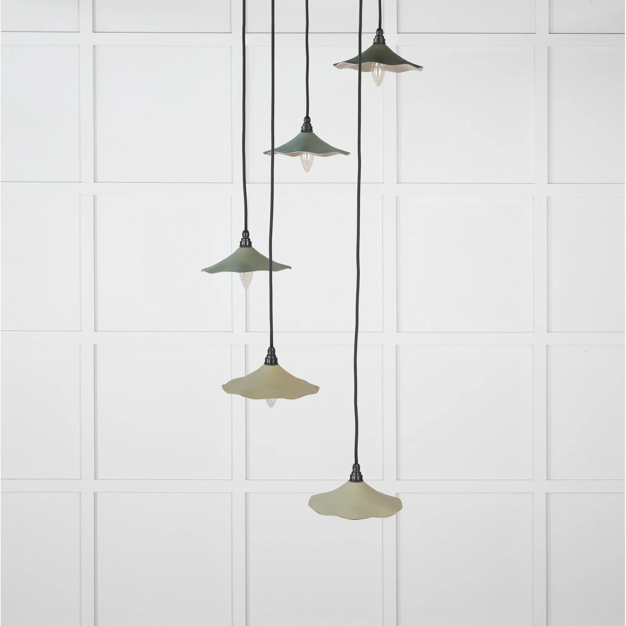 Smooth Nickel Flora Cluster Pendant in Tump | From The Anvil