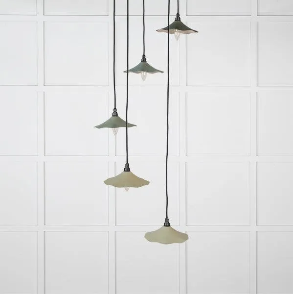 Smooth Nickel Flora Cluster Pendant in Tump | From The Anvil