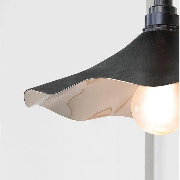 Smooth Nickel Flora Wall Light in Elan Black | From The Anvil