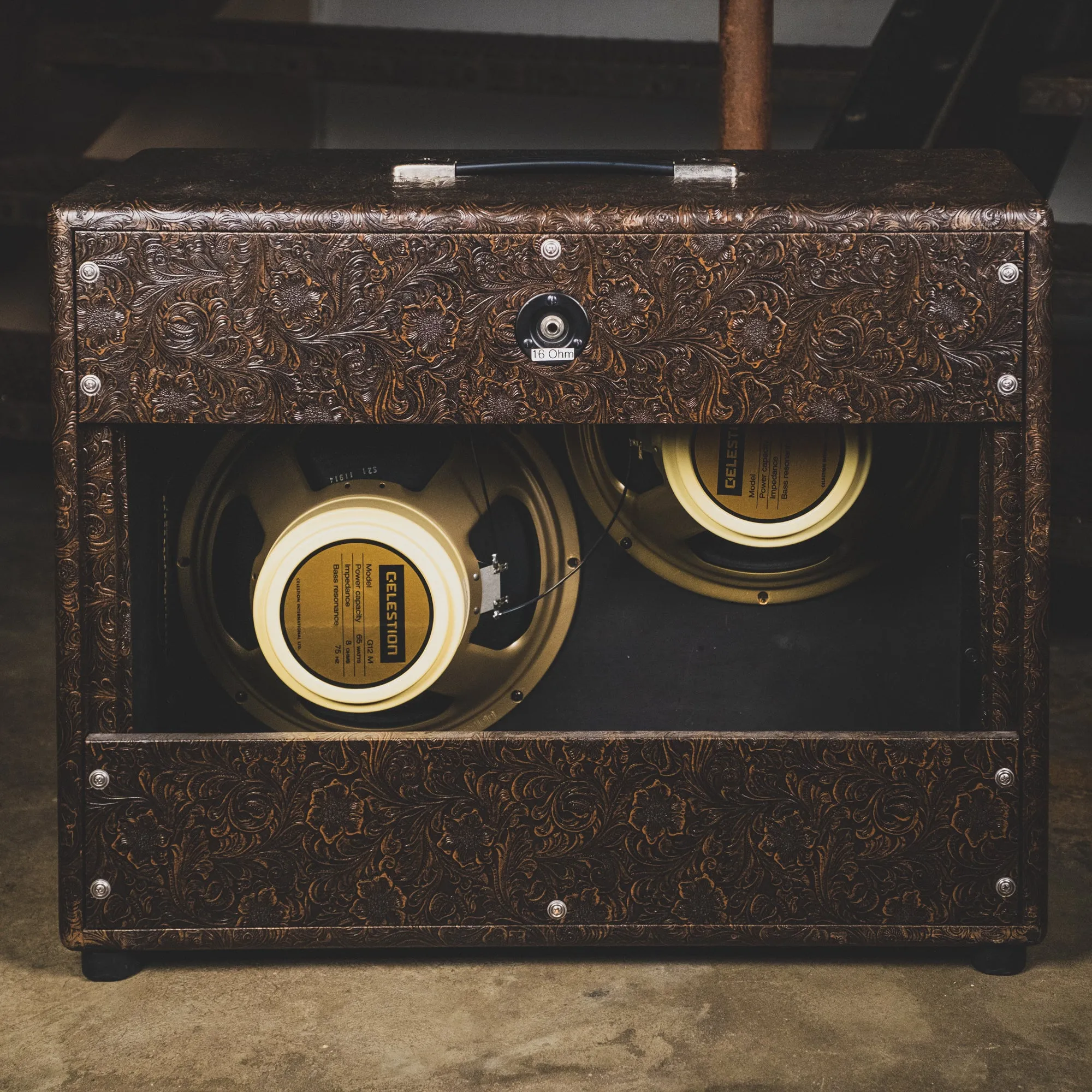 Sommatone 2x12 Open Back Cabinet, Brown Leather Tolex With Celestion Creambacks - Used