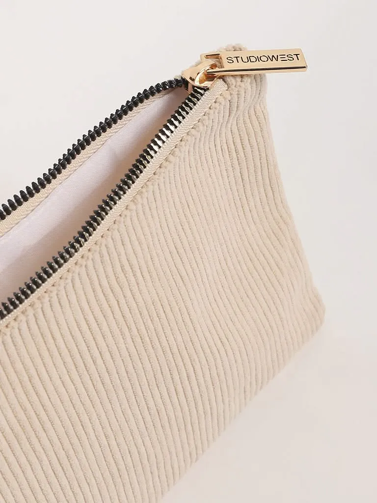 Studiowest Beige Corduroy Pouch