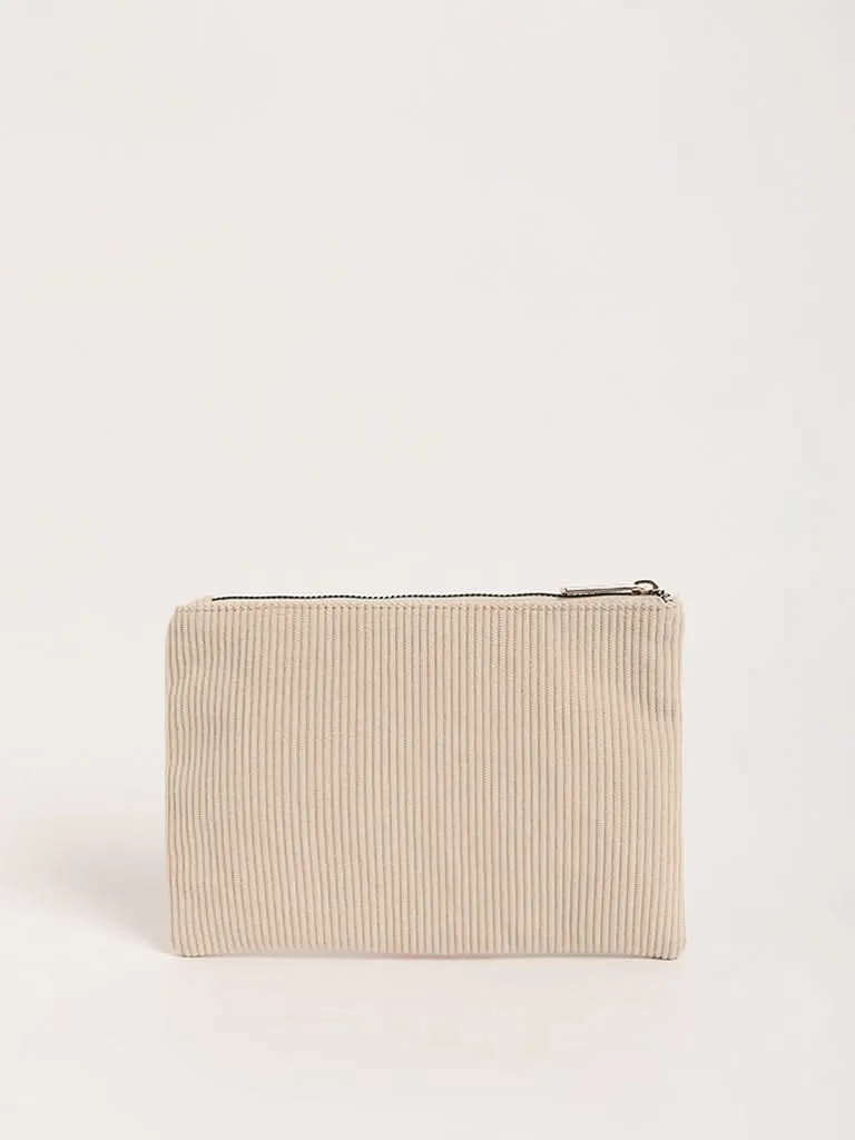 Studiowest Beige Corduroy Pouch