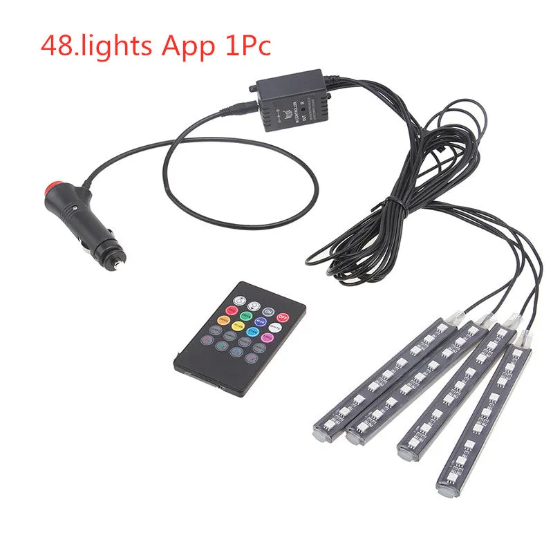 style: 48.lights App 1Pc - Wireless Remote Car RGB Lights LED