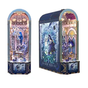Swan Dream: Fantasy Built-in Music Box Bookshelf Art DIY Book Nook Kit