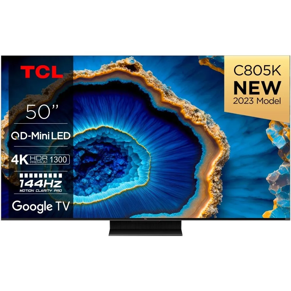 TCL 50C805K 50" 4K QLED Mini-LED HDR Google Television
