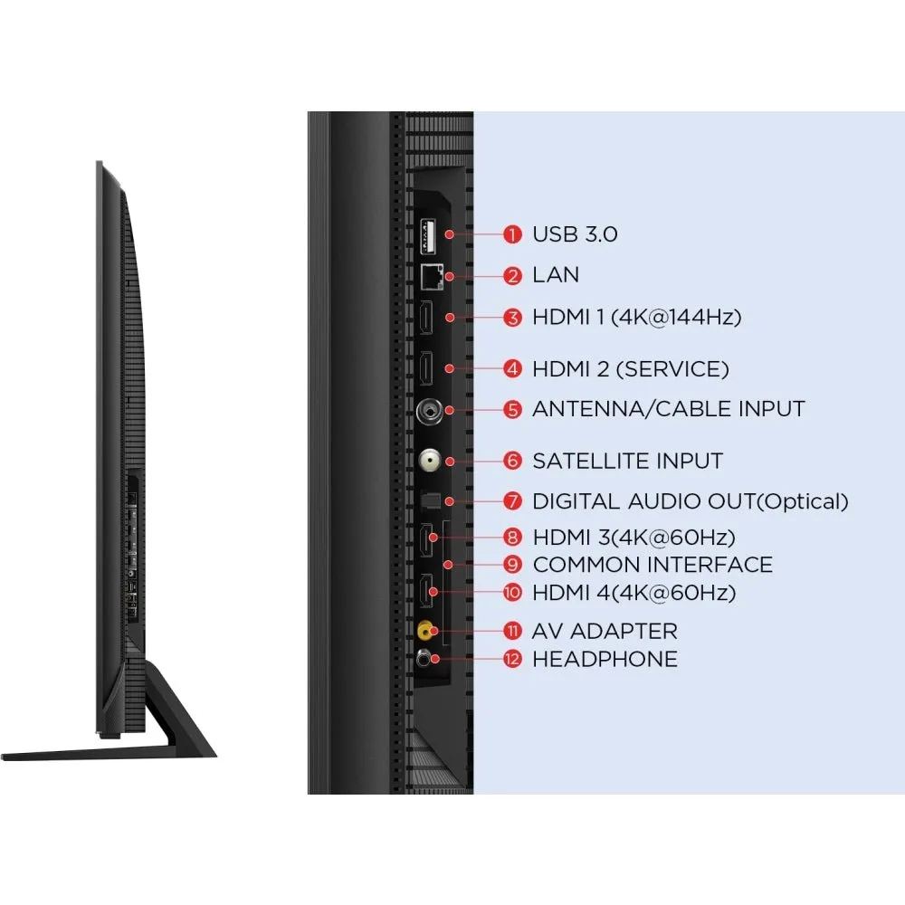 TCL 50C805K 50" 4K QLED Mini-LED HDR Google Television