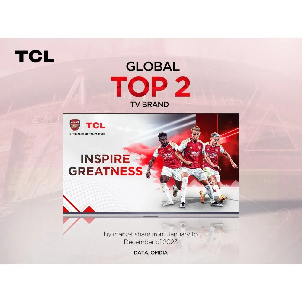 TCL 65C655K 65" QLED 4K Ultra HD Smart TV, Grey, F Rated