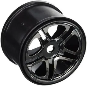 Traxxas 5172A Wheels SS (split spoke) 3.8' (black chrome) (2) (use with 17mm splined wheel hubs & nuts part #5353X) (fits Revo®T-Maxx®E-Maxx)
