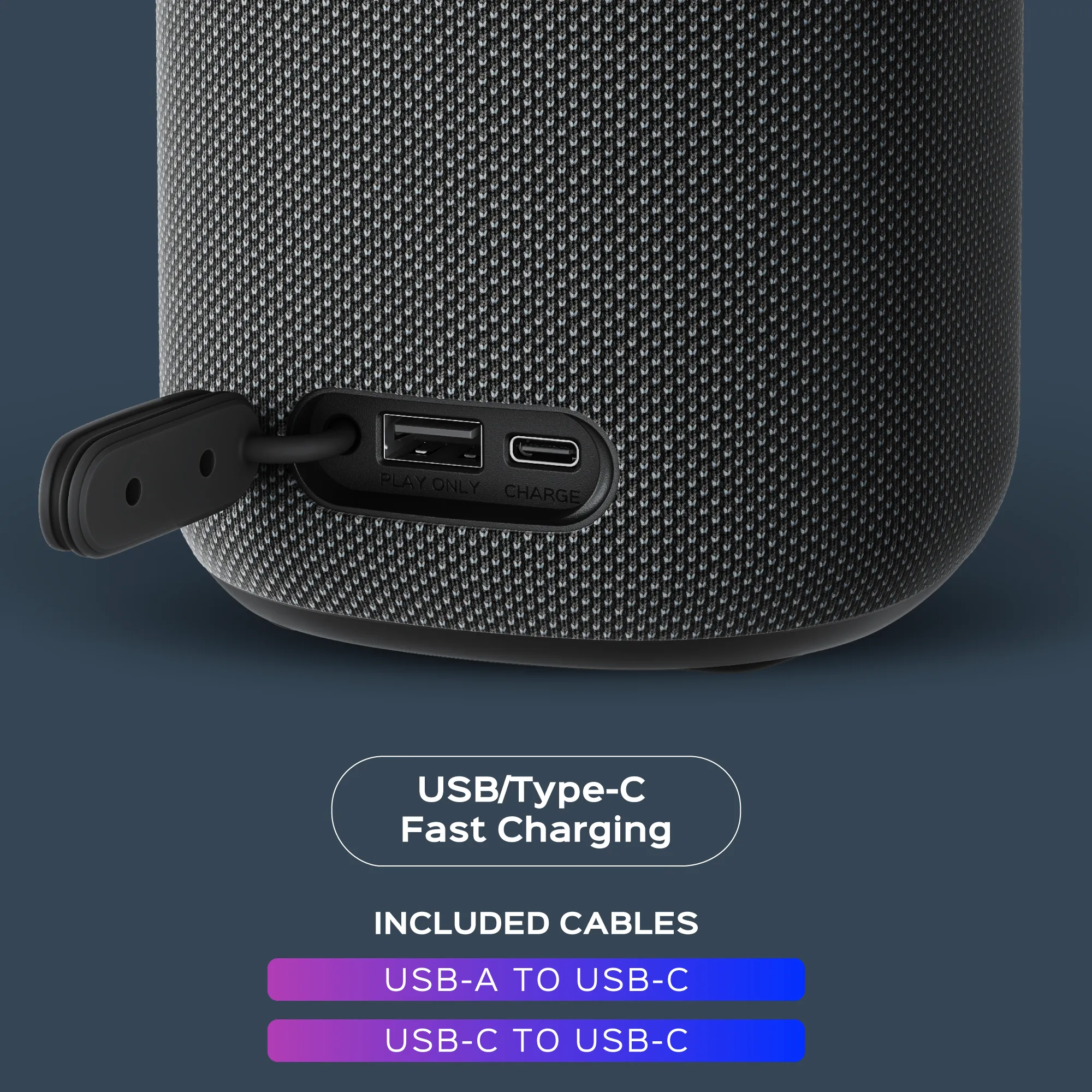 Premium TREBLAB HD-Energy Bluetooth Speaker - Powerful Sound, Long Battery Life, Portable Design