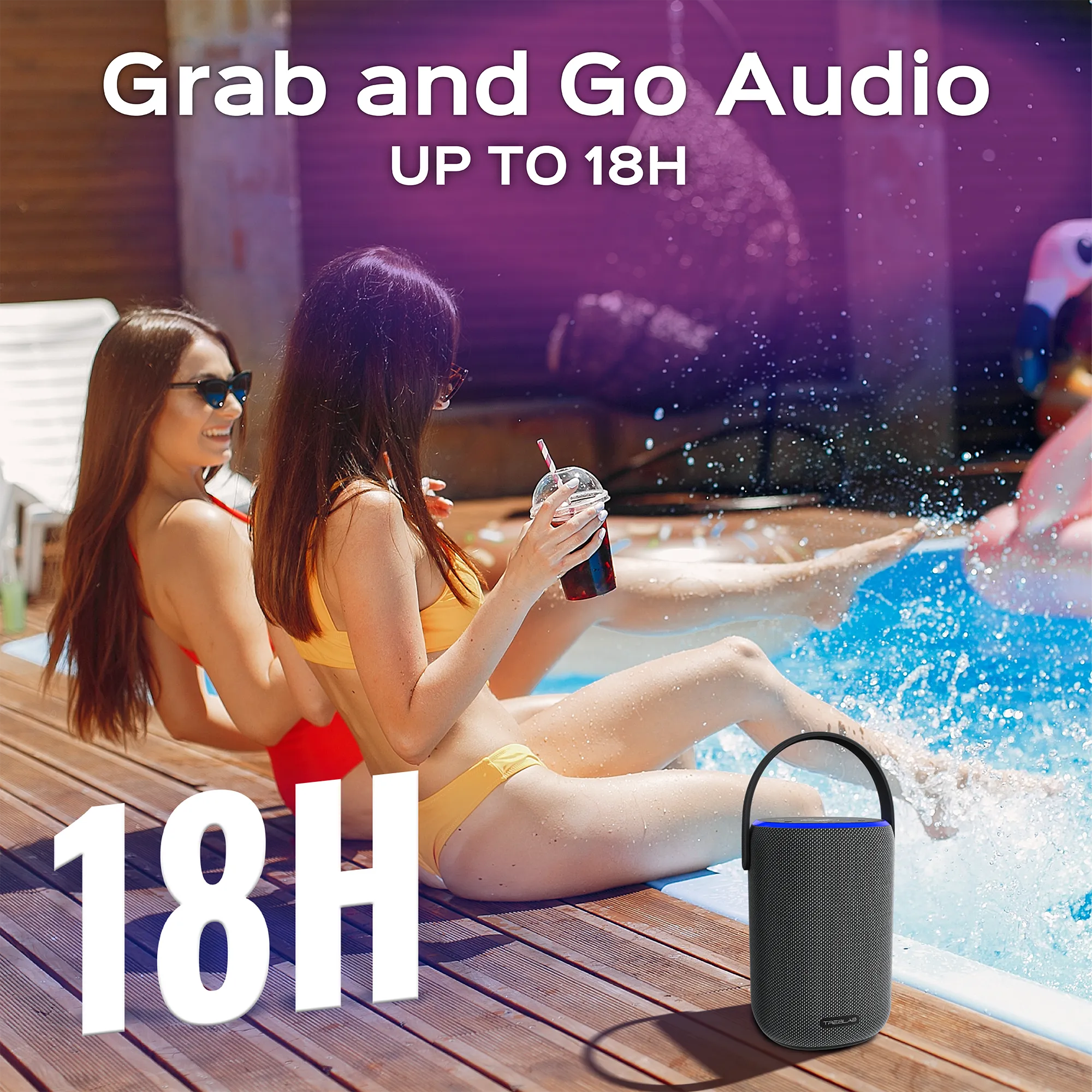 Premium TREBLAB HD-Energy Bluetooth Speaker - Powerful Sound, Long Battery Life, Portable Design