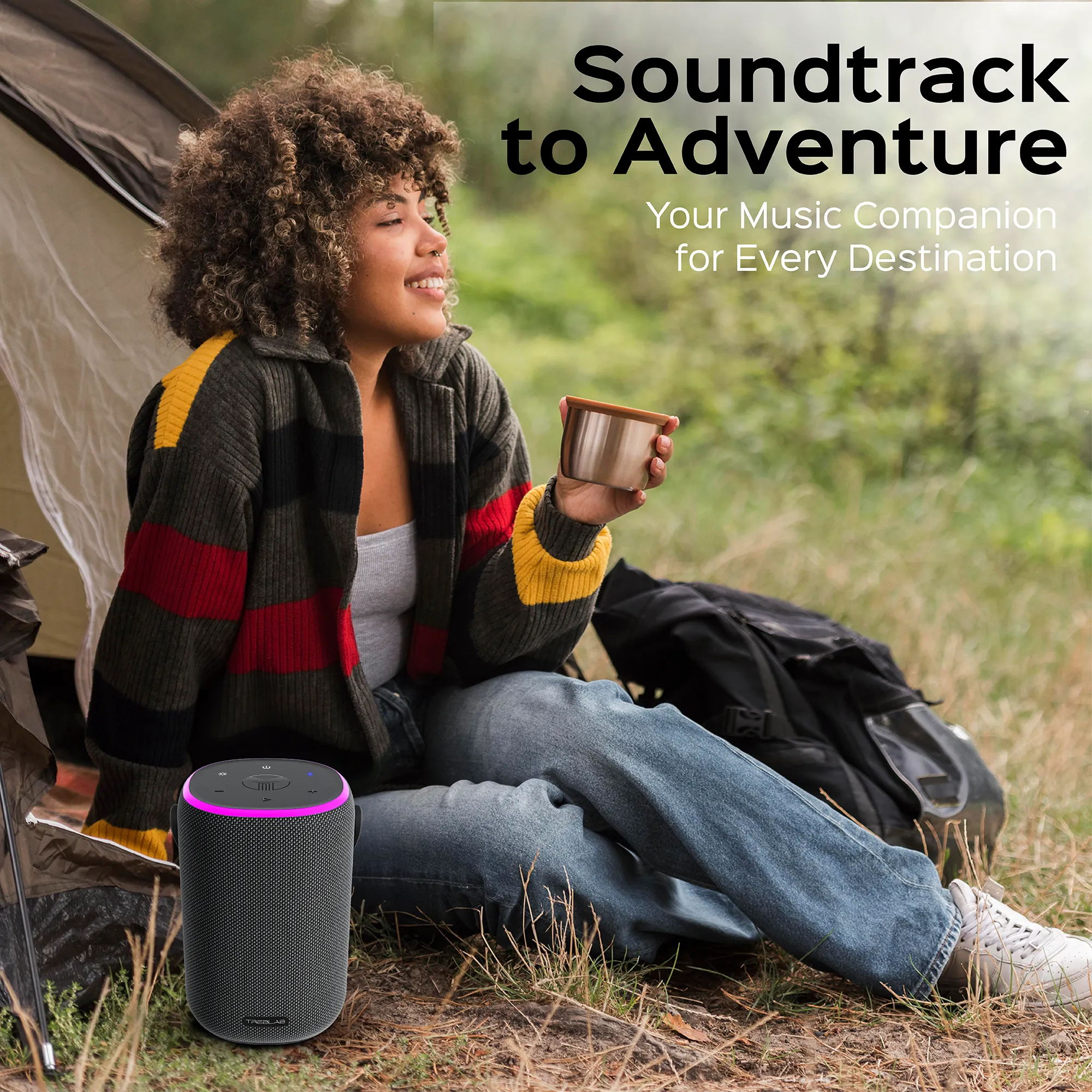 Premium TREBLAB HD-Energy Bluetooth Speaker - Powerful Sound, Long Battery Life, Portable Design