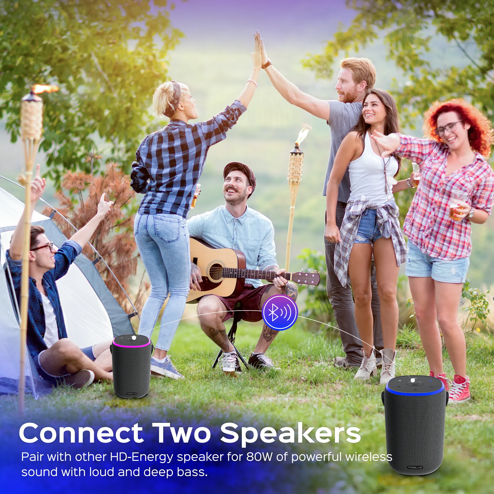 Premium TREBLAB HD-Energy Bluetooth Speaker - Powerful Sound, Long Battery Life, Portable Design