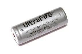 Trustfire 1600 mAh 18500 Protected Lithium Rechargeable Battery