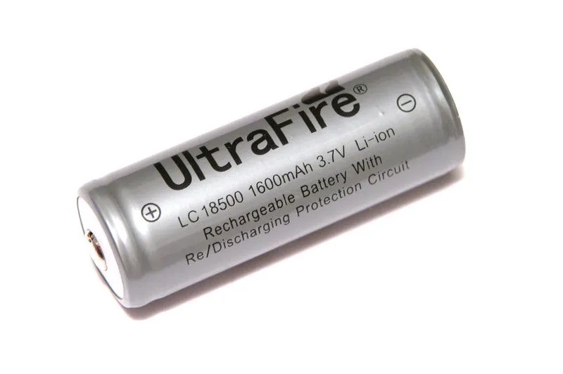 Trustfire 1600 mAh 18500 Protected Lithium Rechargeable Battery