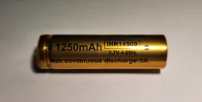 Vapcell F12 14500 1250 mAh 3A Rechargeable Lithium-Ion Battery *** HAS TO BE SHIPPED WITH FLASHLIGHT   FEDEX ***
