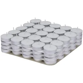 VEDHAN - Wax Tealight Candles - Pack of 100, 4 Hours Burning Time, 100% Fully Refined Paraffin Wax, Unscented, Smokeless, Dripless, for Home Decor, Offices & Other Occasions (White)