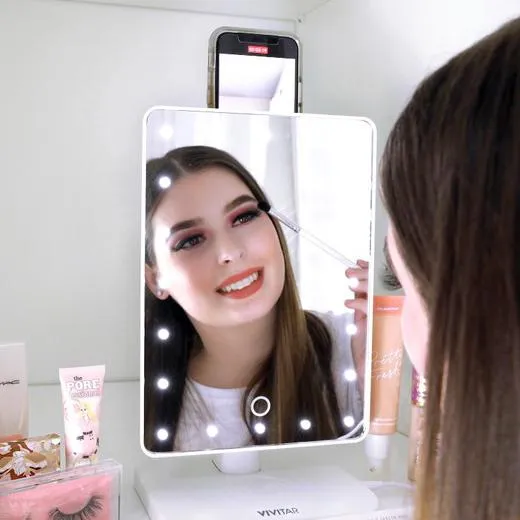 Vivitar Mirror 10x Magnification with Bluetooth Speakers and Wireless Charging