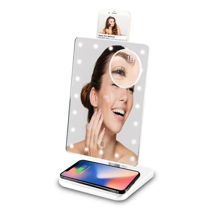 Vivitar Mirror 10x Magnification with Bluetooth Speakers and Wireless Charging