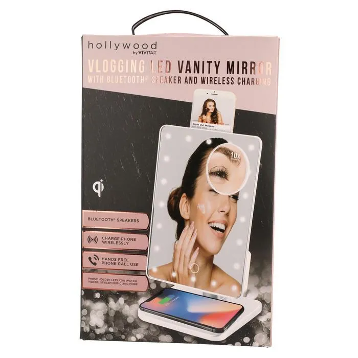 Vivitar Mirror 10x Magnification with Bluetooth Speakers and Wireless Charging