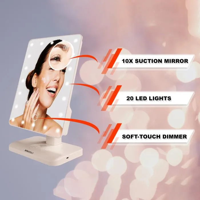 Vivitar Mirror 10x Magnification with Bluetooth Speakers and Wireless Charging