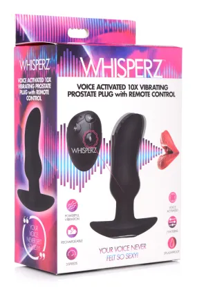 Whisperz 10X Remote-Controlled Voice-Activated Prostate Massager & Plug