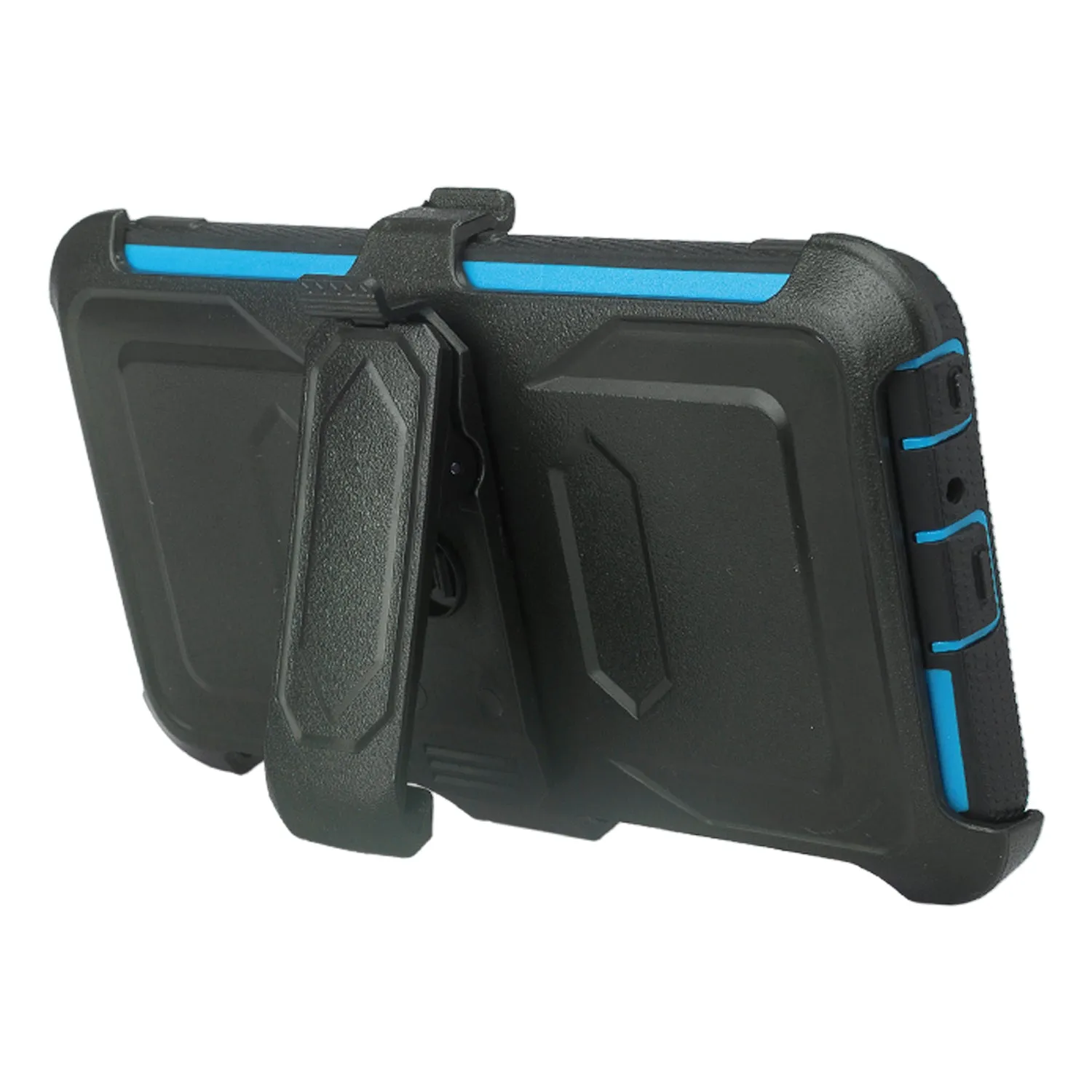 ZTE Sequoia Case, Blade Z Max, ZTE Z982 Case, Triple Protection 3-1 w/ Built in Screen Protector Heavy Duty Holster Shell Combo Case Cover - Blue